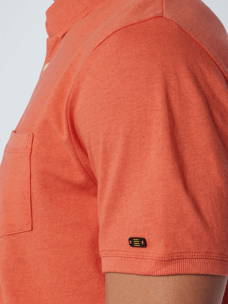 Polo Solid With Linen | Papaya
