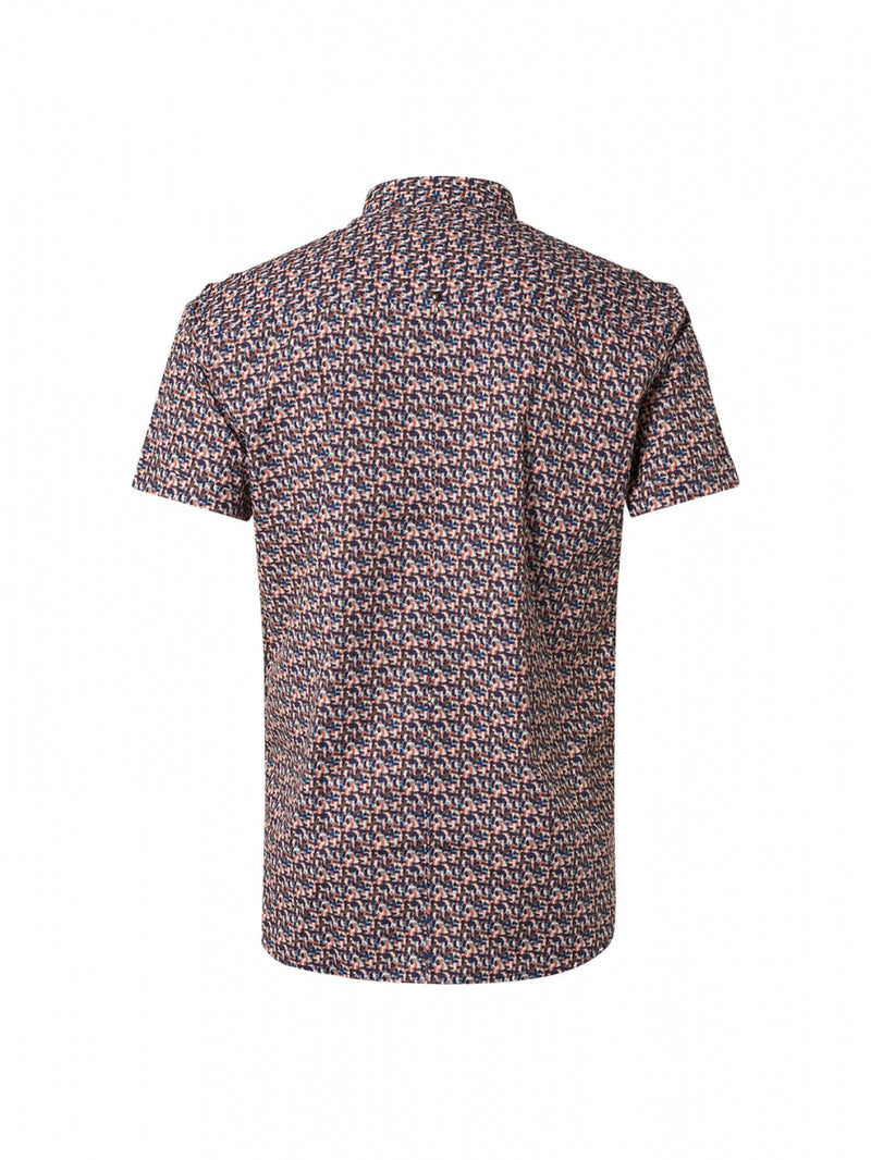 Shirt Short Sleeve Allover Printed Stretch | Papaya