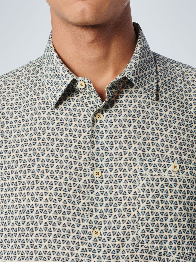 Shirt Short Sleeve Allover Printed | Offwhite