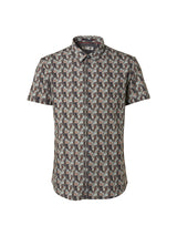 Shirt Short Sleeve Allover Printed | Light Aqua