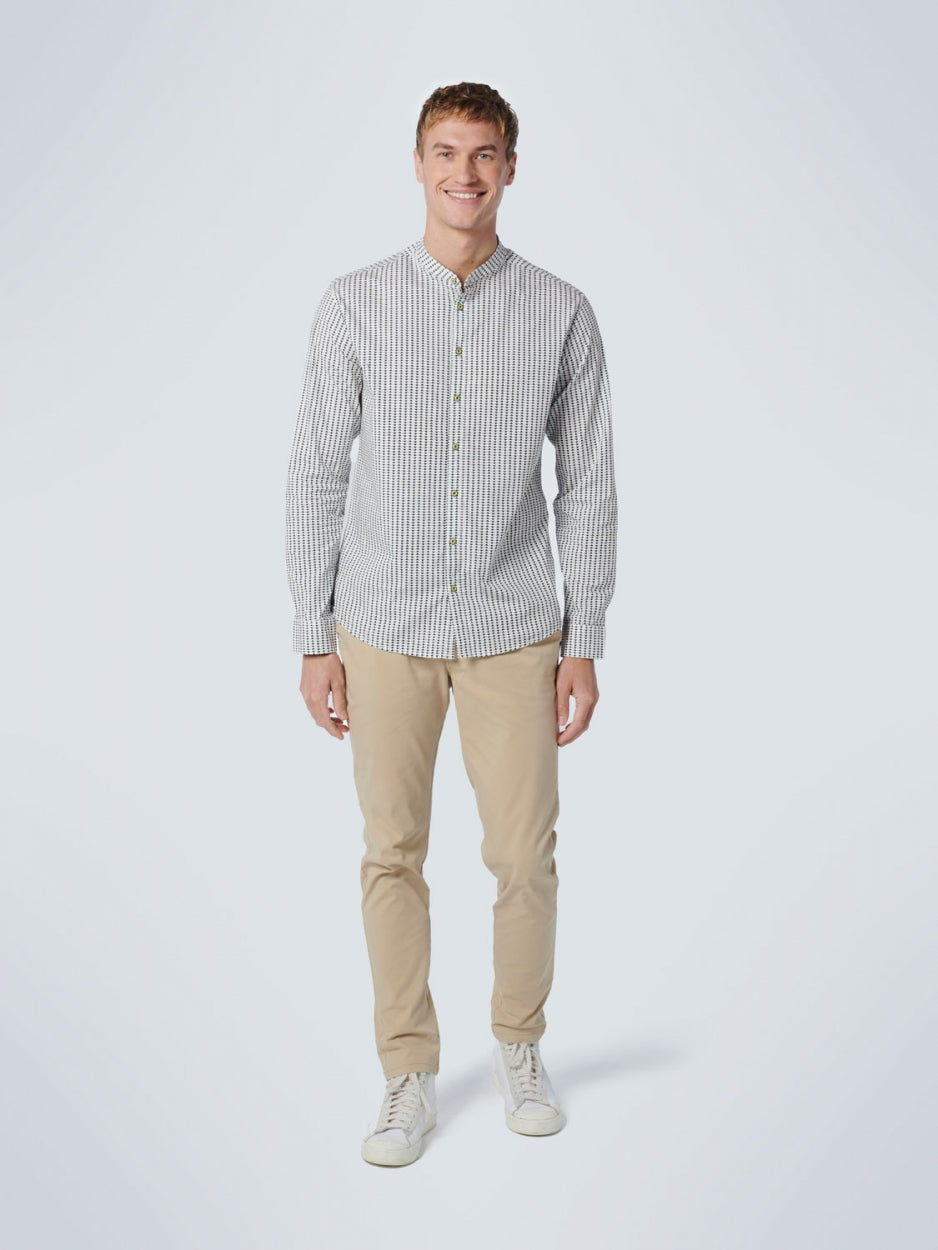 Shirt Granddad Allover Printed Stretch | Light Green