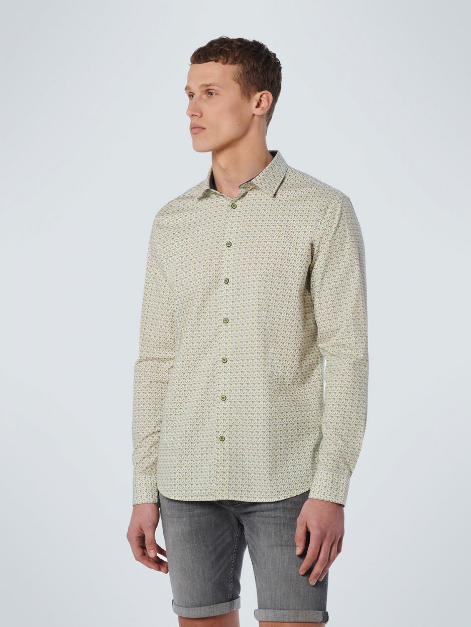 Shirt Allover Printed Stretch | Light Green