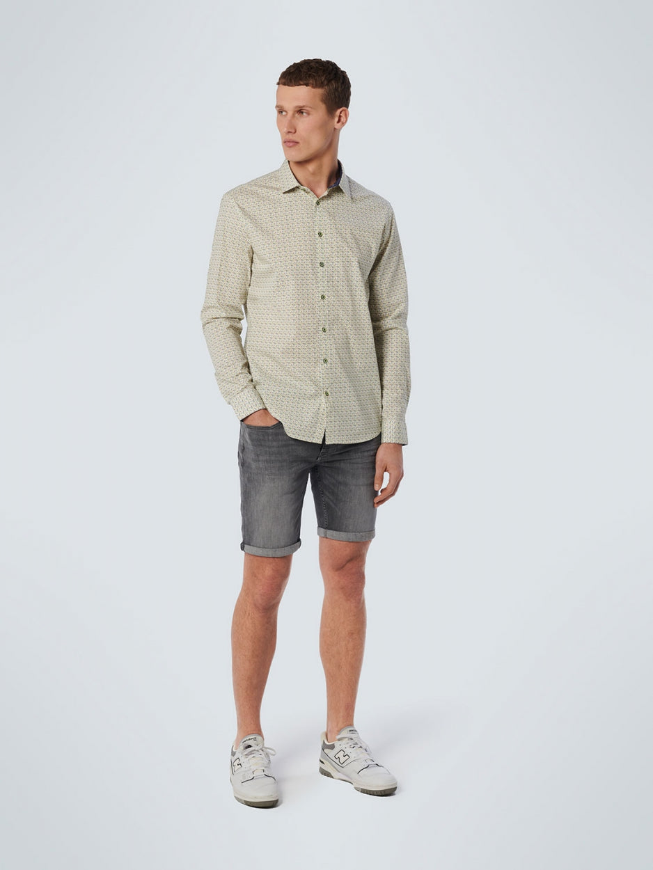 Shirt Allover Printed Stretch | Light Green