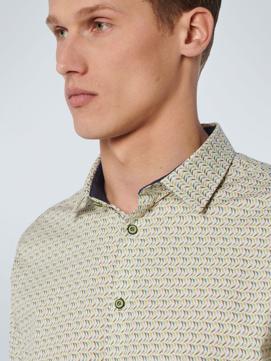 Shirt Allover Printed Stretch | Light Green