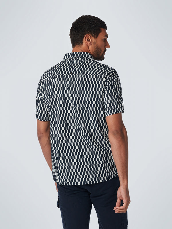 Shirt Short Sleeve Resort Collar Allover Printed | Night