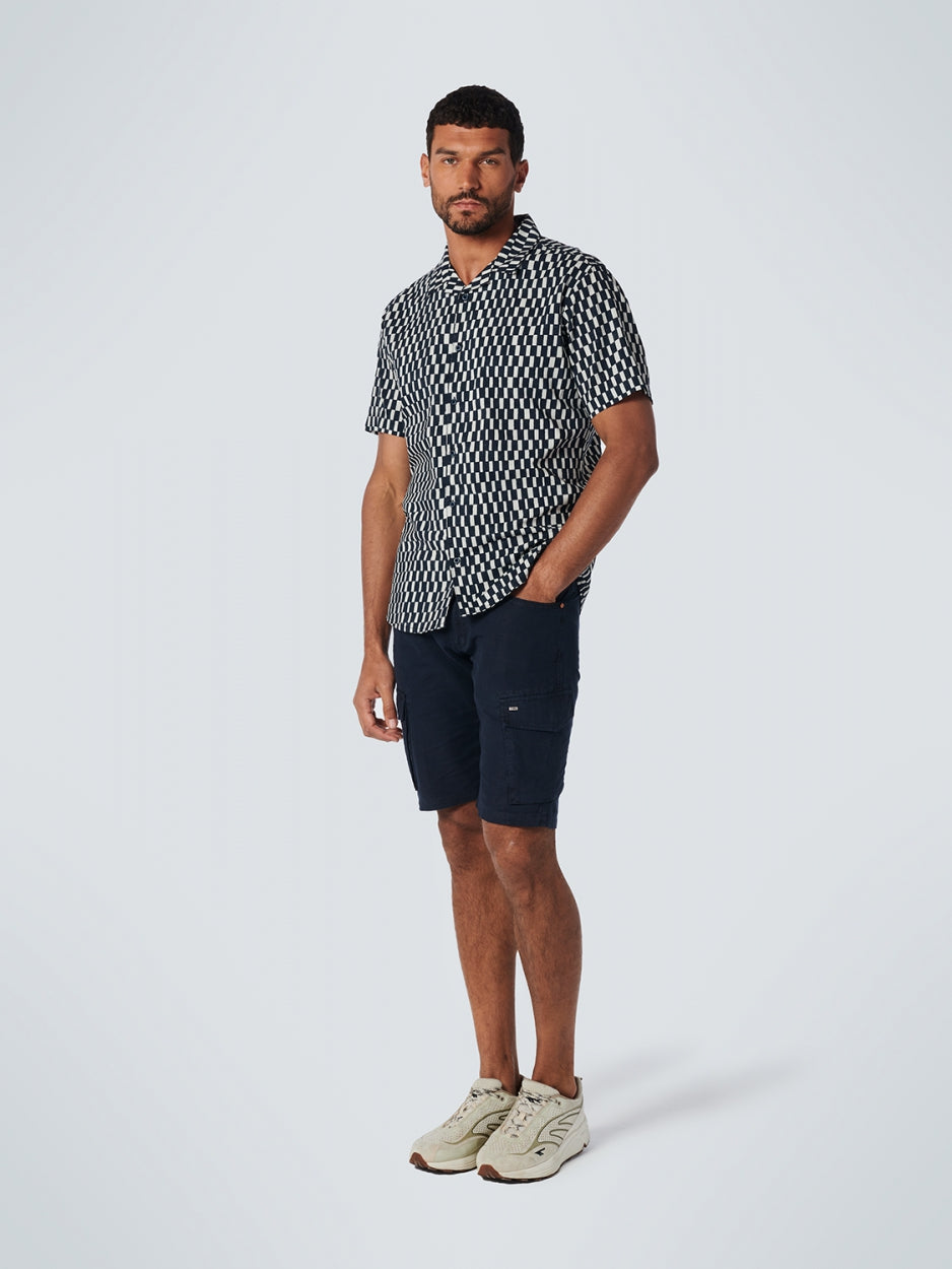 Shirt Short Sleeve Resort Collar Allover Printed | Night