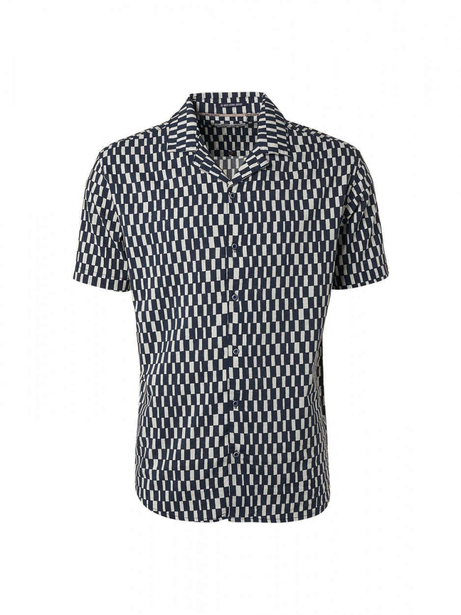 Shirt Short Sleeve Resort Collar Allover Printed | Night