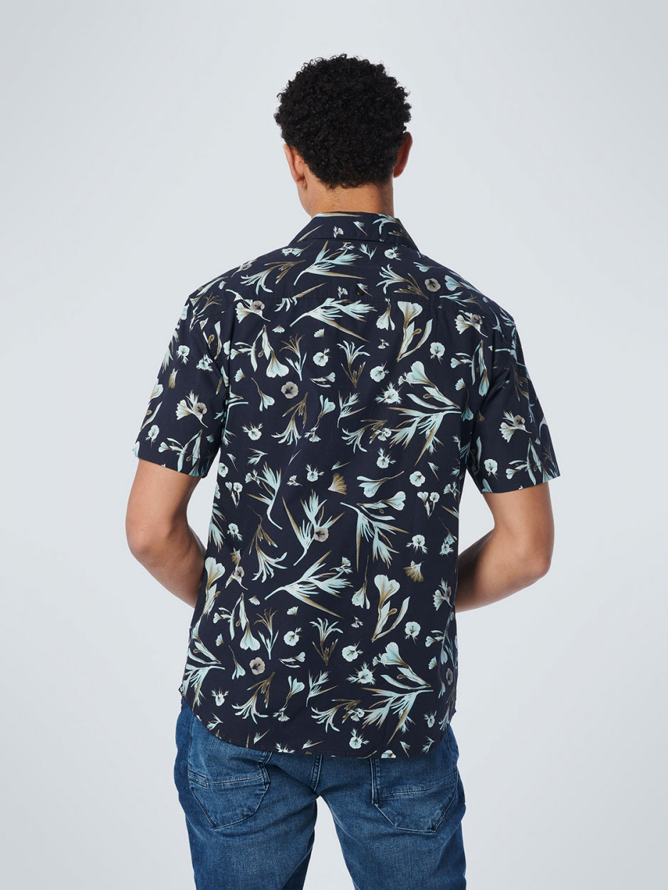 Shirt Short Sleeve Resort Collar Allover Printed | Night