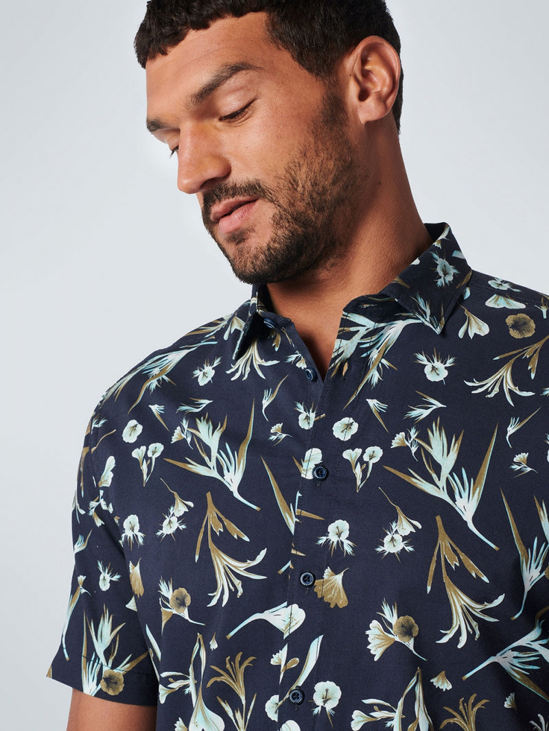 Shirt Short Sleeve Allover Printed | Night