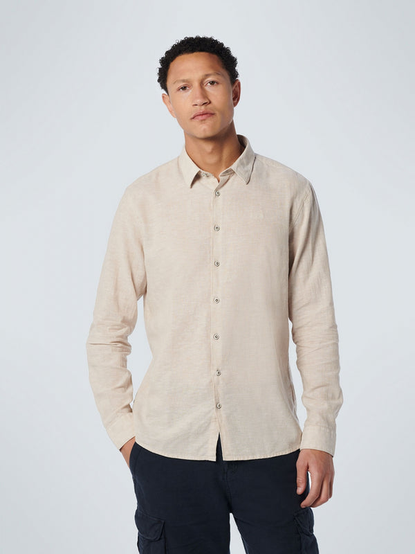 Shirt 2 Colour Melange With Linen | Sand