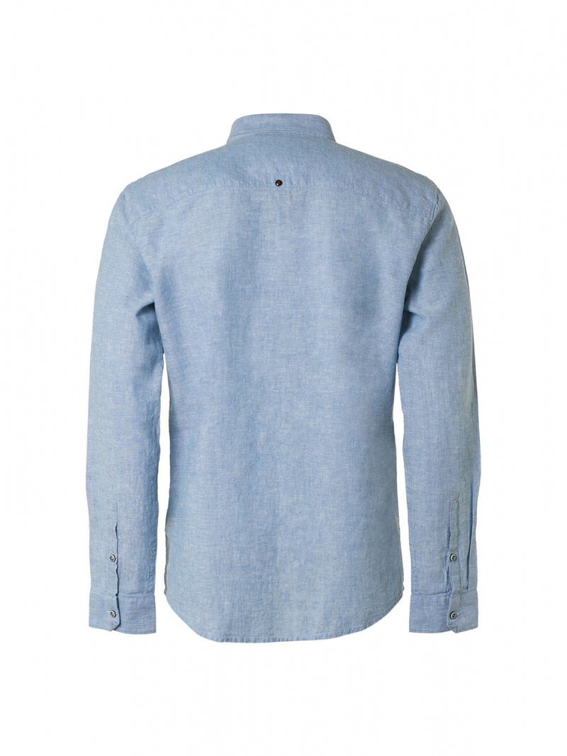 Shirt 2 Colour Melange With Linen | Blue