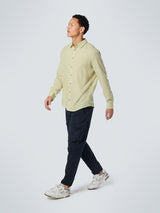 Shirt 2 Colour Melange With Linen | Light Green