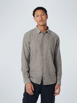 Shirt 2 Colour Melange With Linen | Army