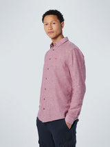 Shirt 2 Colour Melange With Linen | Mauve