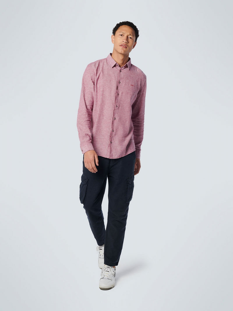 Shirt 2 Colour Melange With Linen | Mauve
