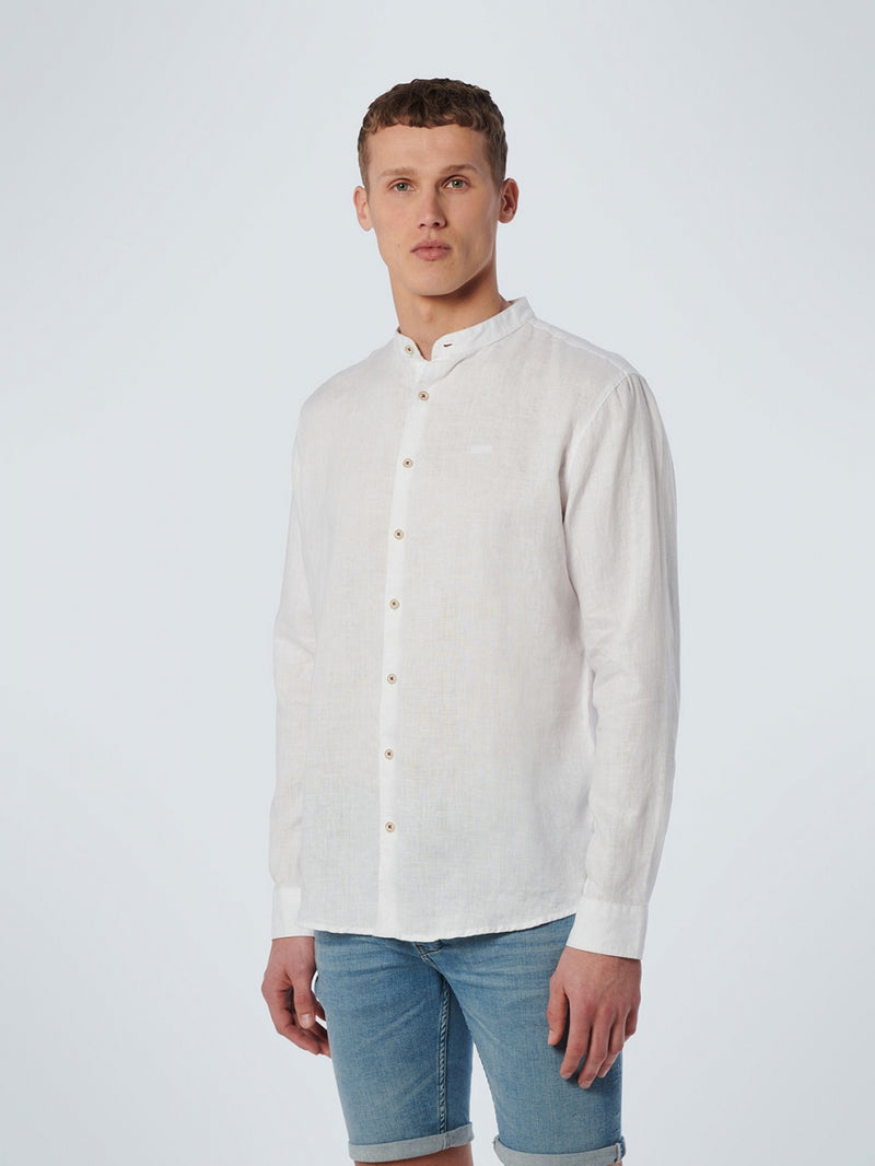 Shirt Granddad Linen Solid | White