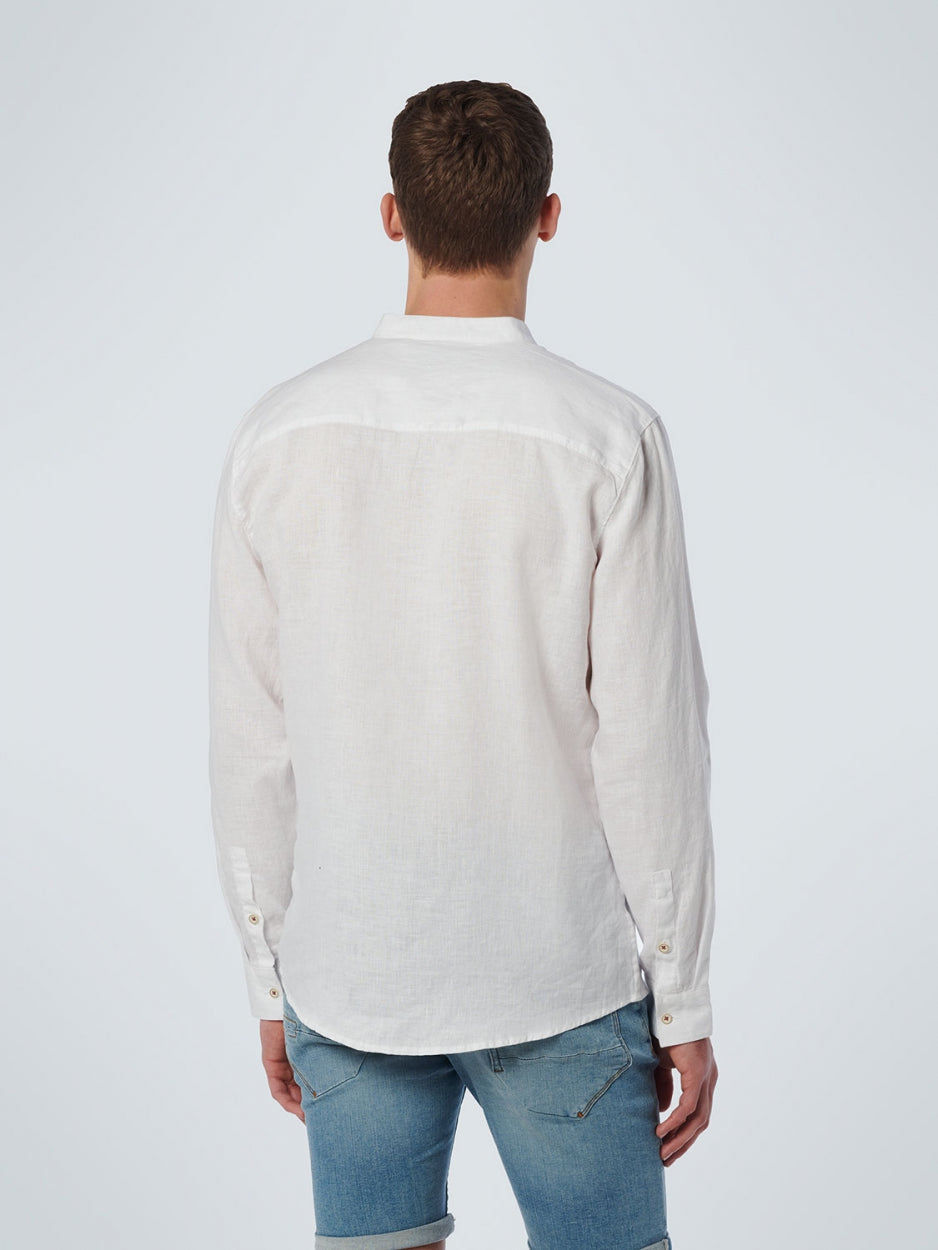 Shirt Granddad Linen Solid | White