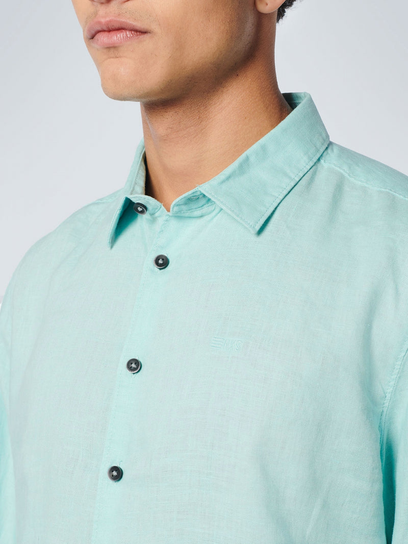 Shirt Linen Solid | Light Aqua