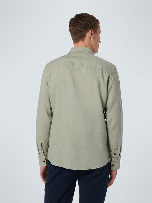 Shirt Linen Solid | Smoke Green