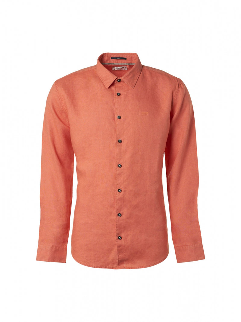 Shirt Linen Solid | Papaya