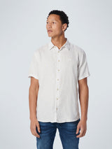 Shirt Short Sleeve Linen Solid | White