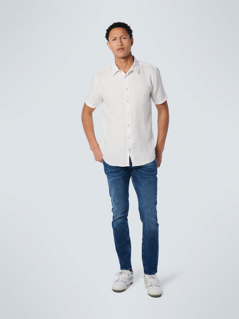 Shirt Short Sleeve Linen Solid | White