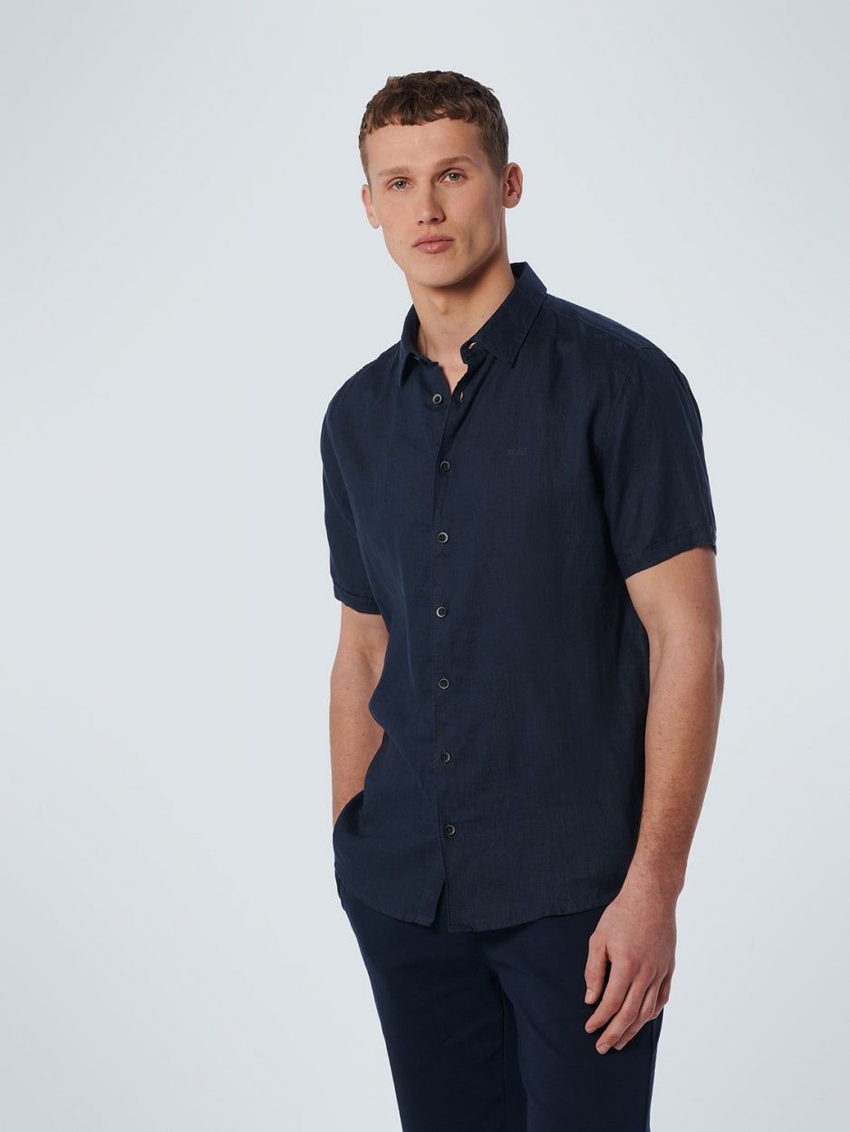 Shirt Short Sleeve Linen Solid | Night