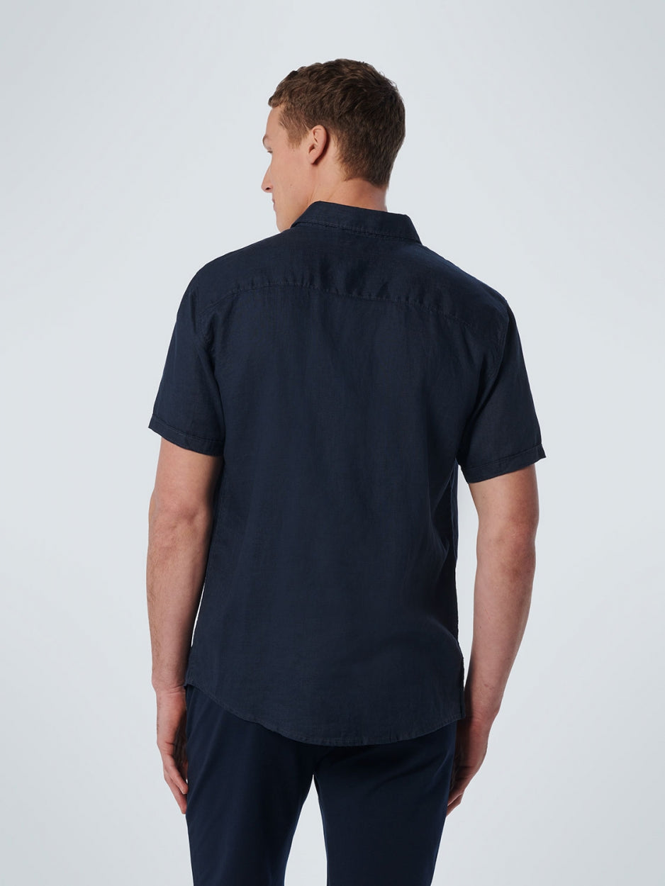 Shirt Short Sleeve Linen Solid | Night