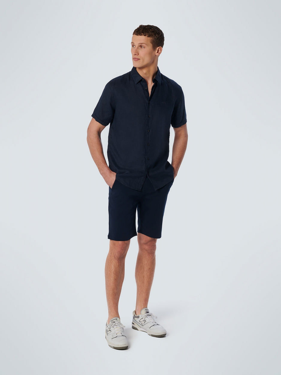 Shirt Short Sleeve Linen Solid | Night
