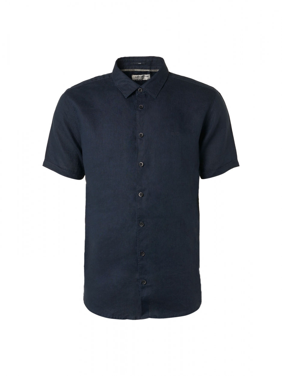 Shirt Short Sleeve Linen Solid | Night