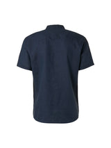 Shirt Short Sleeve Granddad Linen Solid | Night