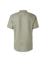 Shirt Short Sleeve Granddad Linen Solid | Smoke Green