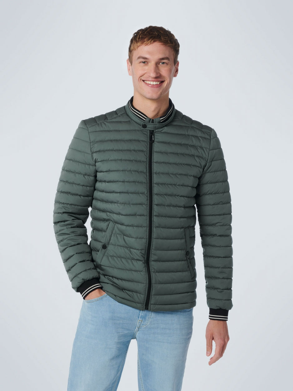 Jacket Short Fit Padded | Dark Seagreen