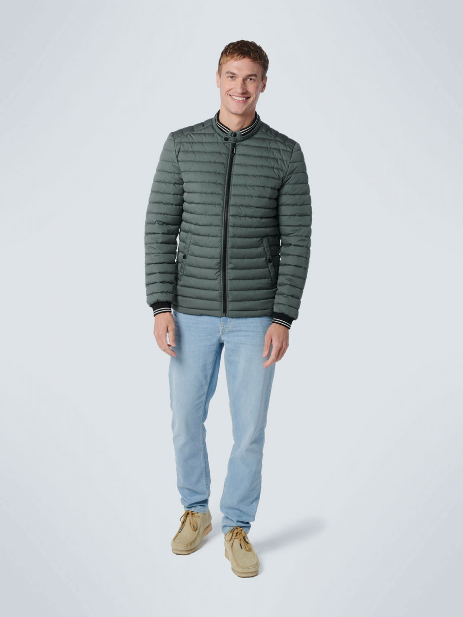 Jacket Short Fit Padded | Dark Seagreen