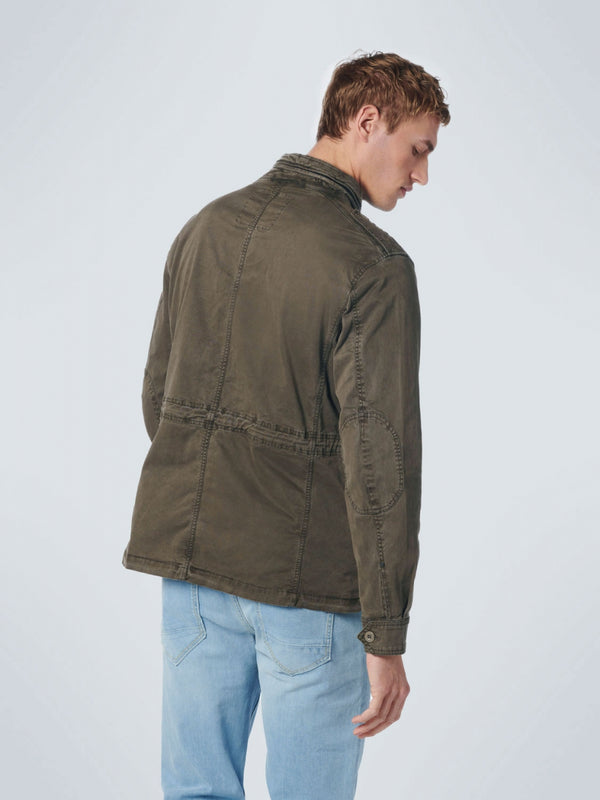 Jacket Mid Long Stretch Peached Garment Dyed | Army