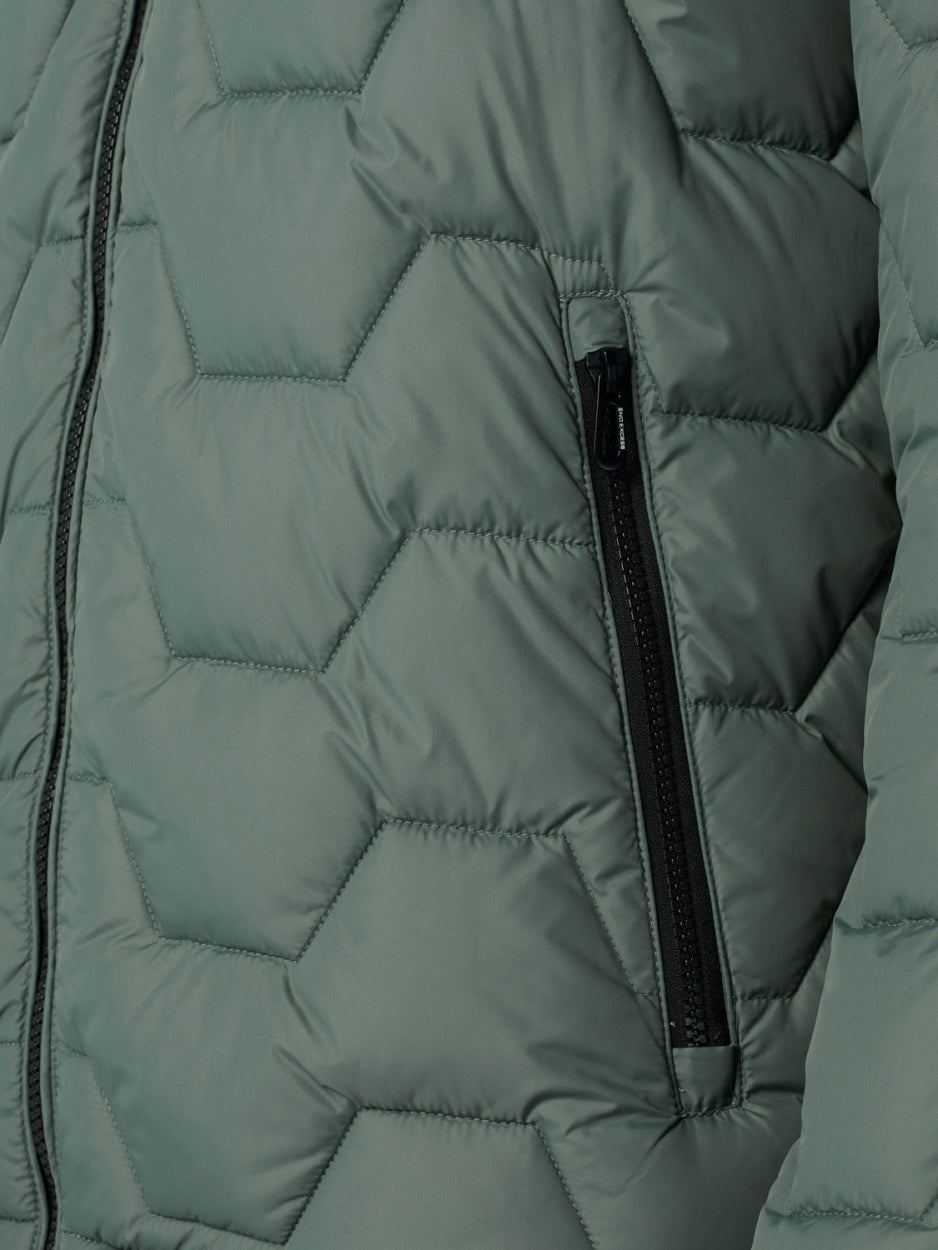 Jacket Short Fit Padded | Dark Seagreen
