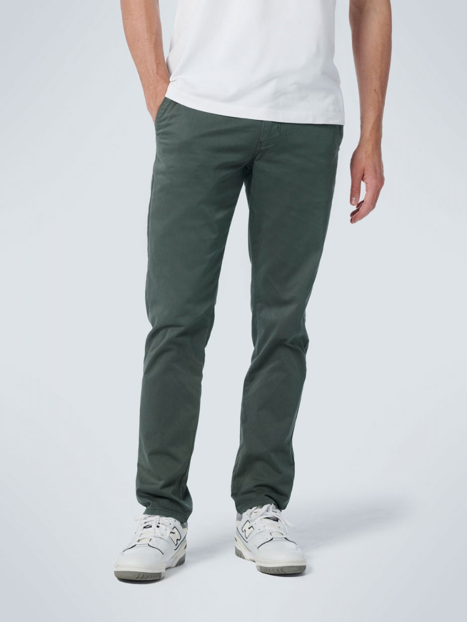 Pants Chino Garment Dyed Stretch | Dark Seagreen