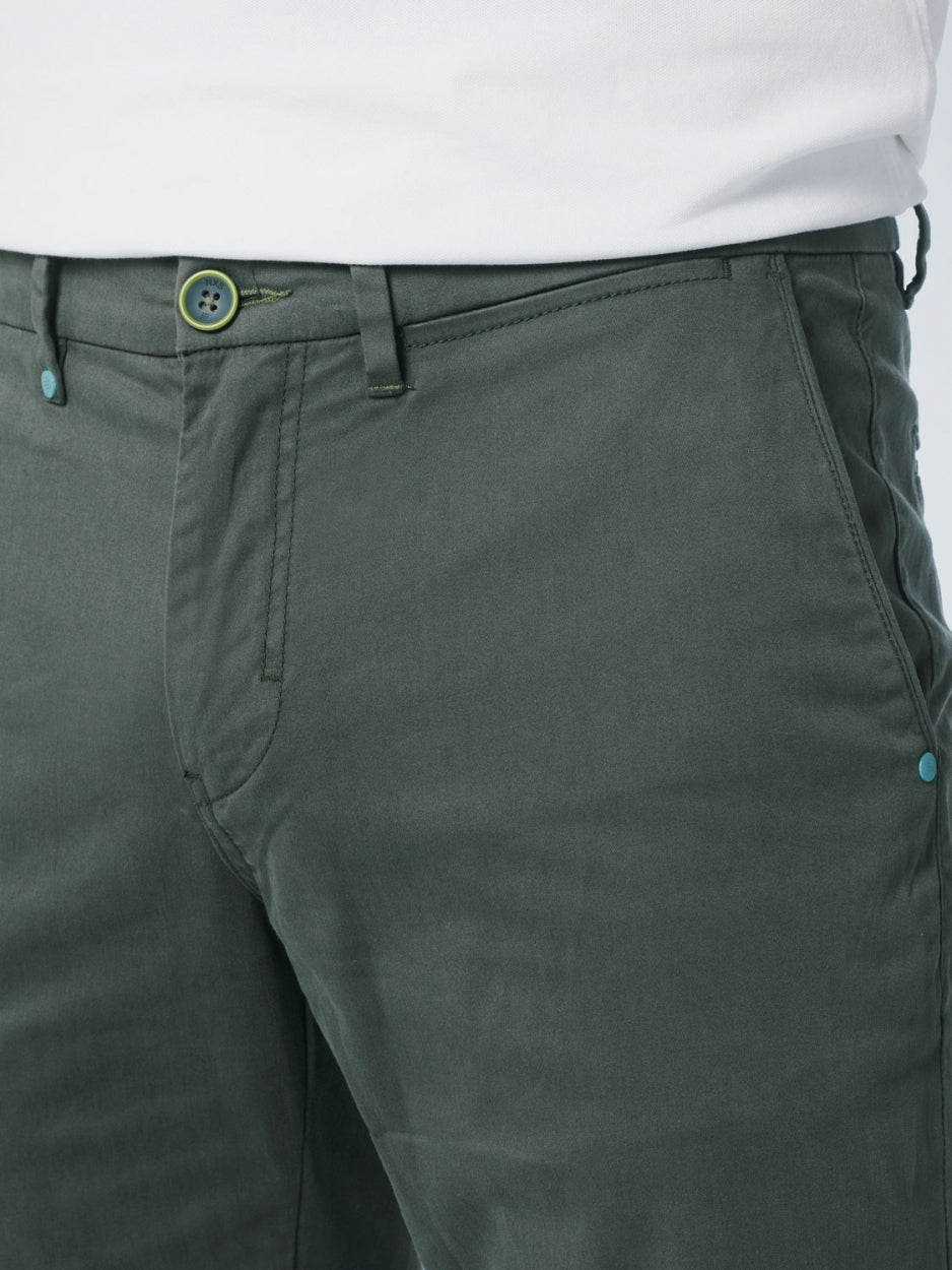 Pants Chino Garment Dyed Stretch | Dark Seagreen