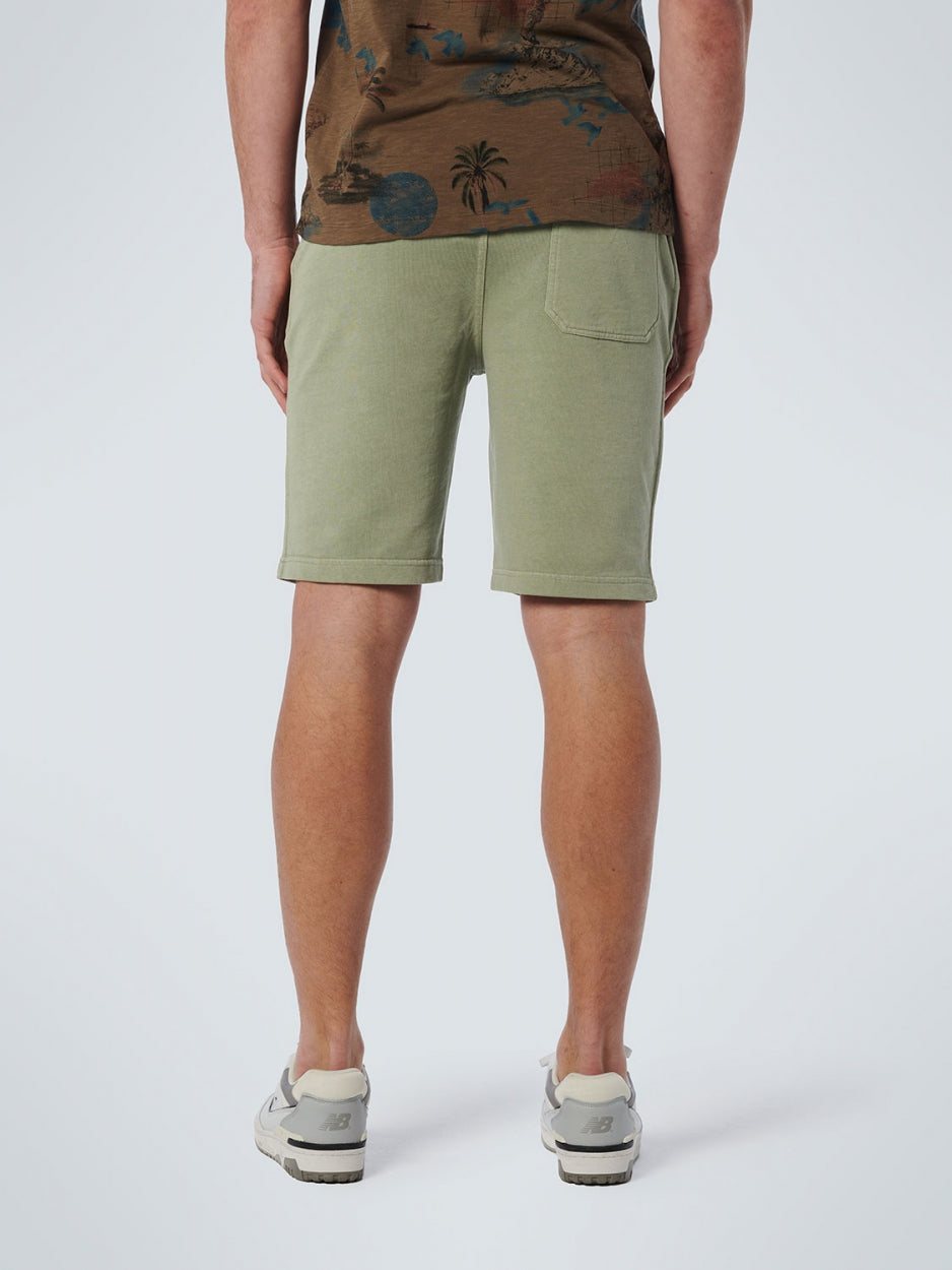 Short Sweat Garment Dyed | Smoke Green