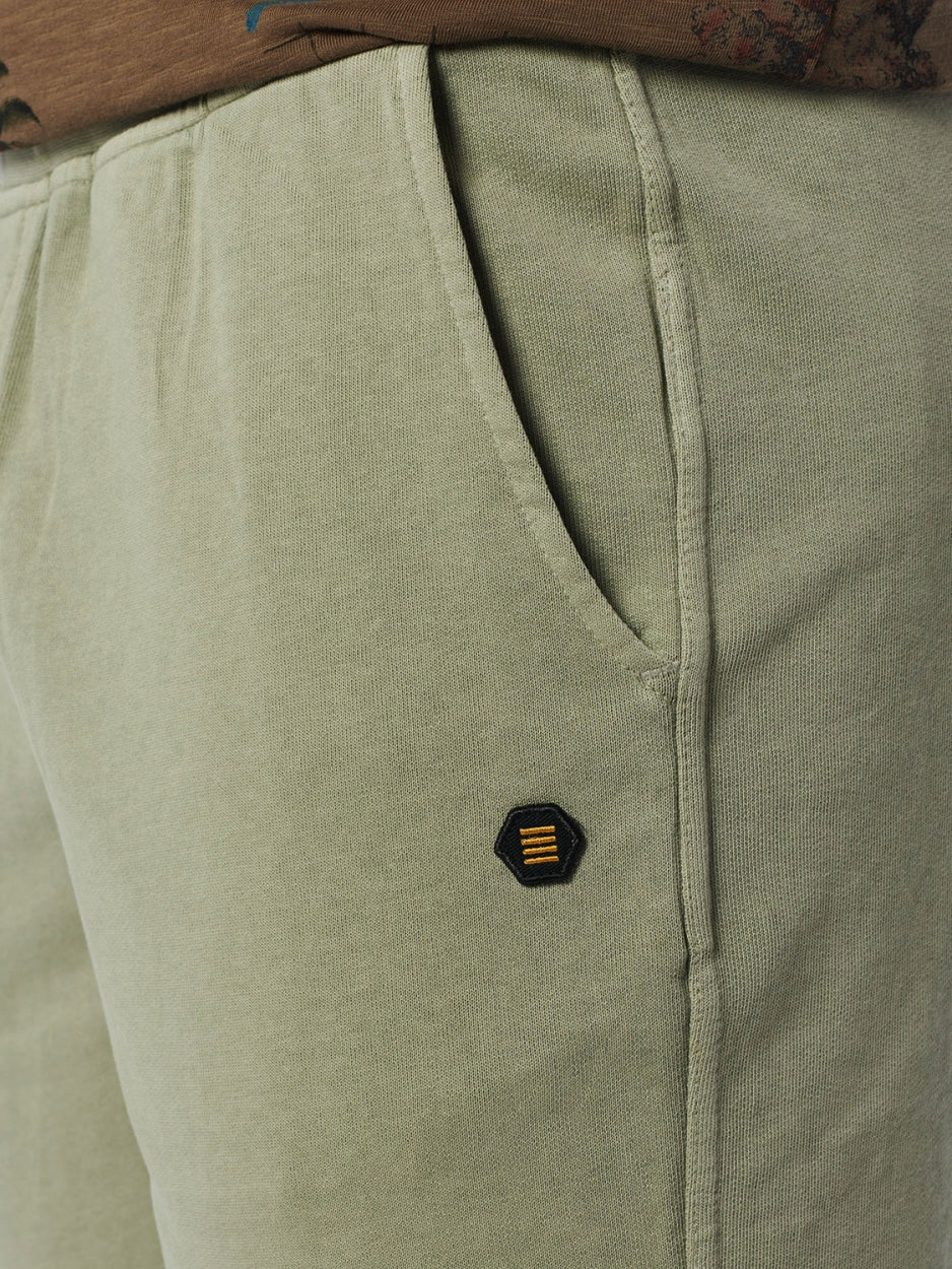 Short Sweat Garment Dyed | Smoke Green