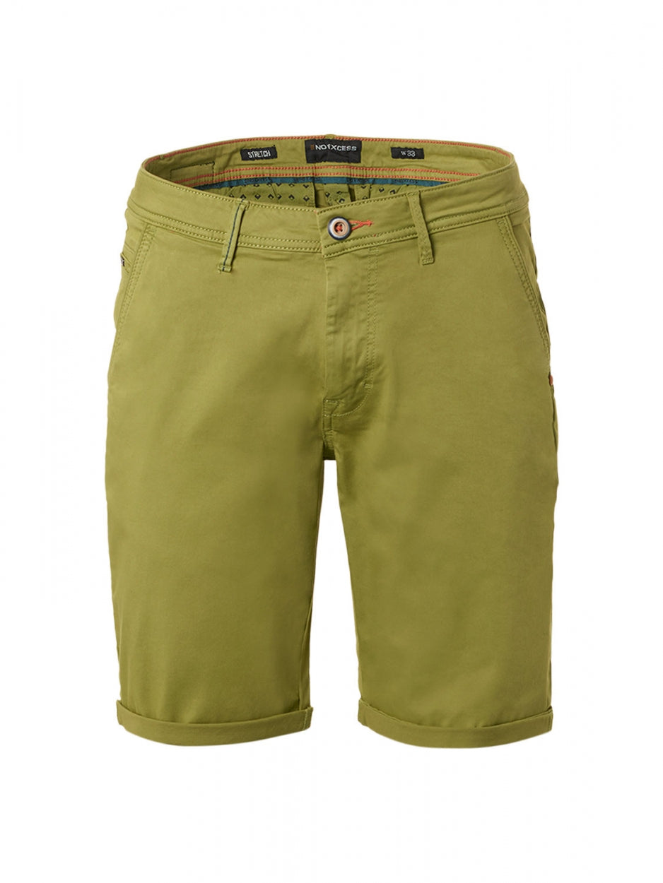 Short Chino Garment Dyed Twill Stretch | Light Green