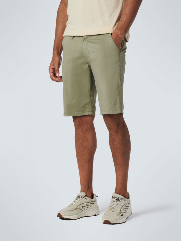 Short Chino Garment Dyed Twill Stretch | Smoke Green