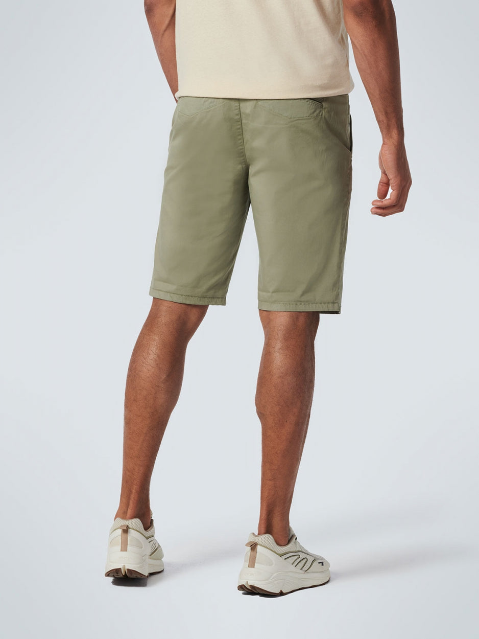 Short Chino Garment Dyed Twill Stretch | Smoke Green