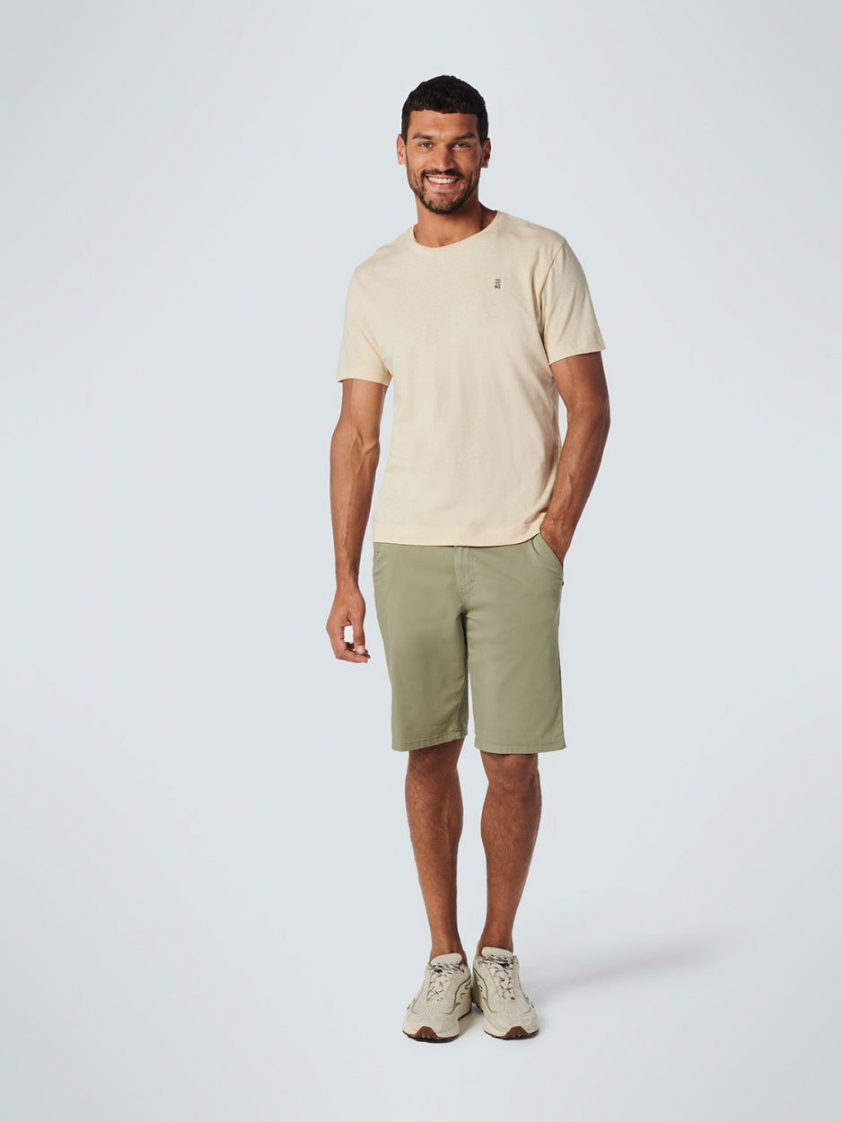 Short Chino Garment Dyed Twill Stretch | Smoke Green
