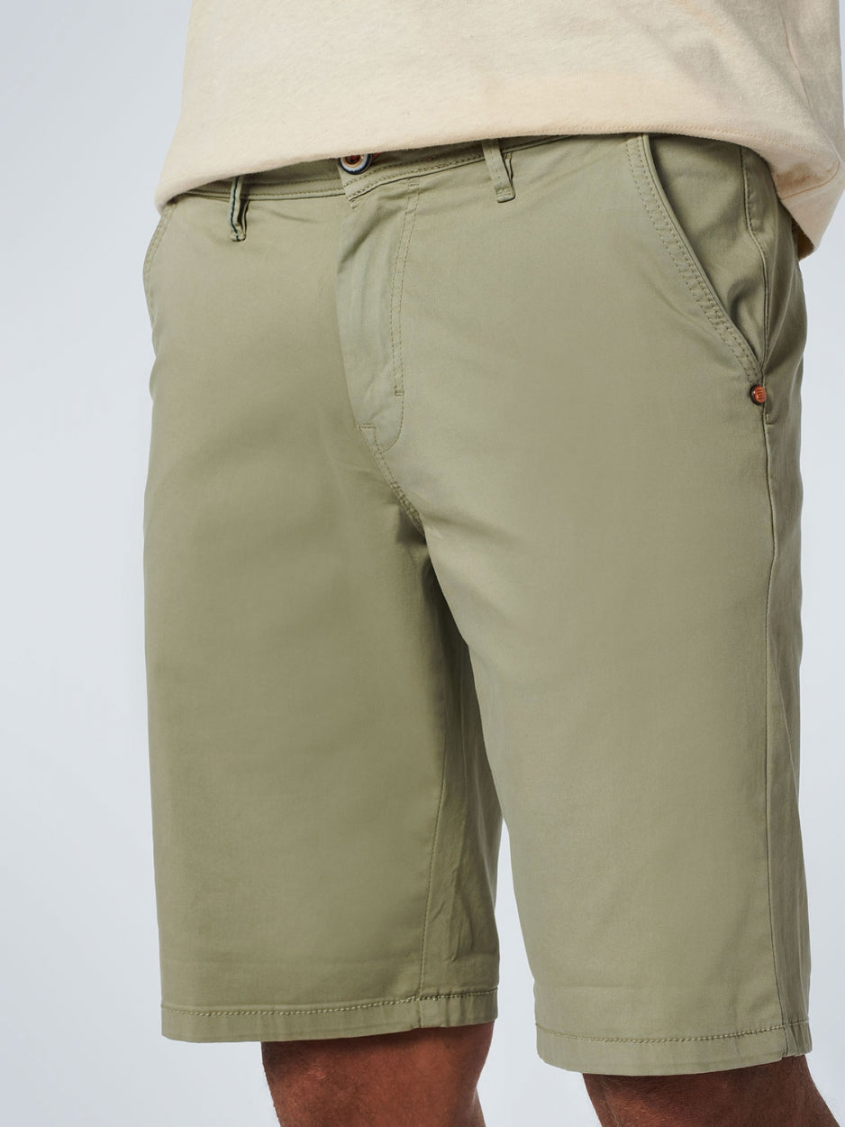 Short Chino Garment Dyed Twill Stretch | Smoke Green
