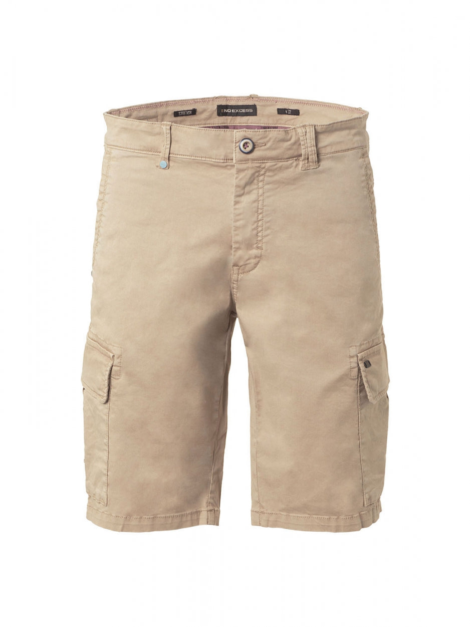 Short Cargo Garment Dyed + Stone Washed Stretch | Sand