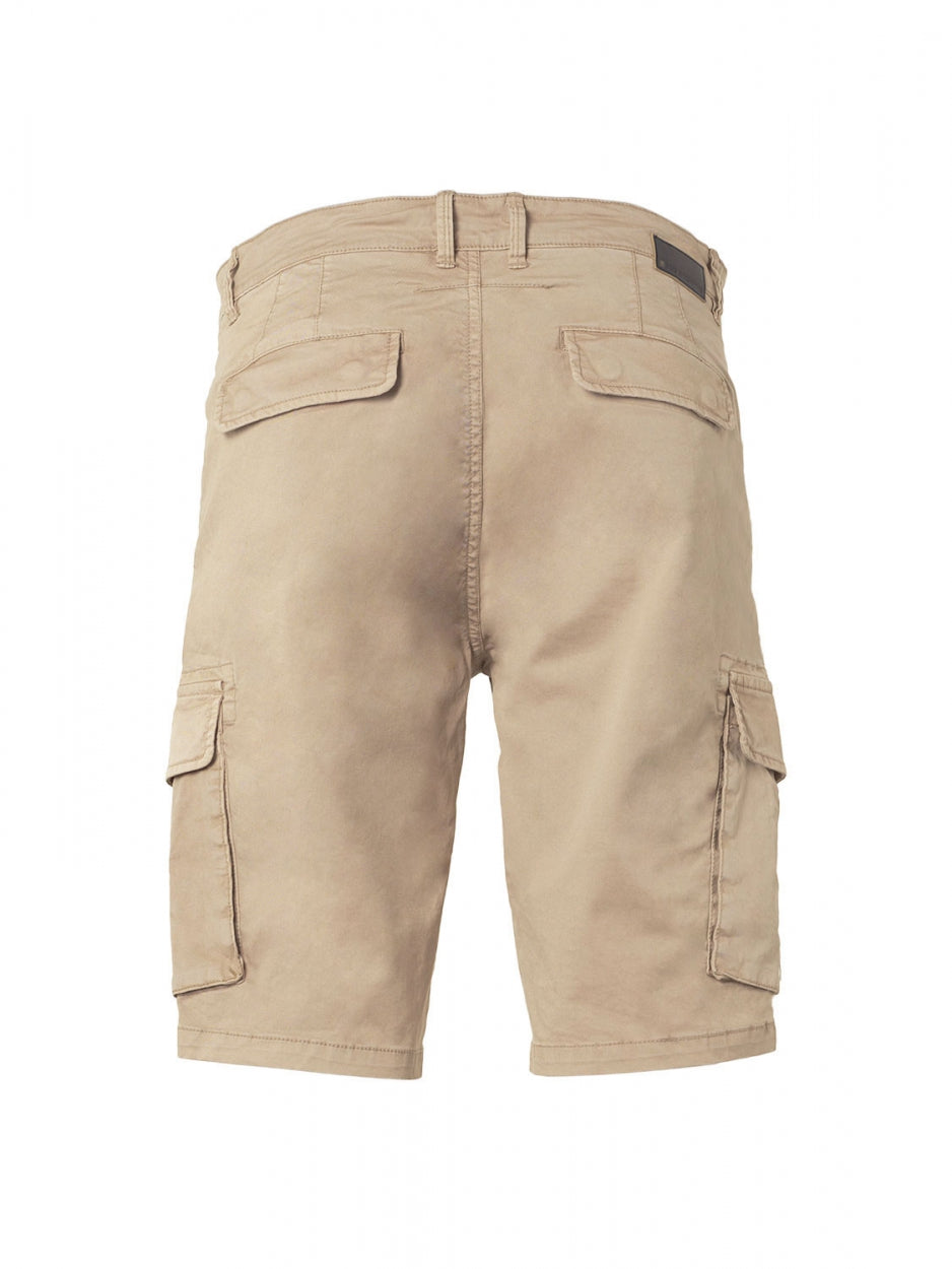 Short Cargo Garment Dyed + Stone Washed Stretch | Sand