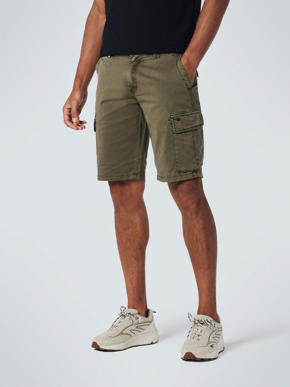 Short Cargo Garment Dyed + Stone Washed Stretch | Army