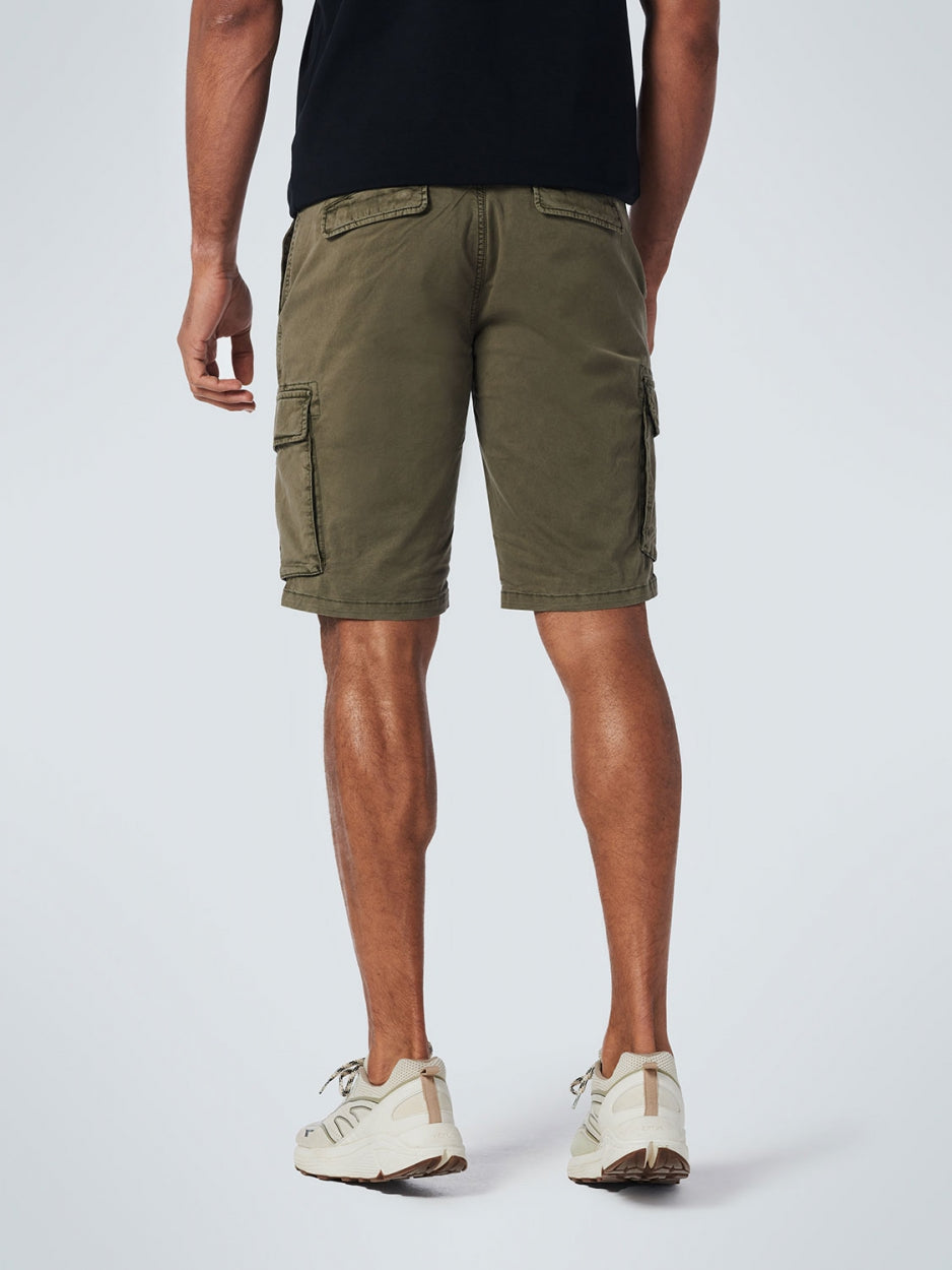 Short Cargo Garment Dyed + Stone Washed Stretch | Army