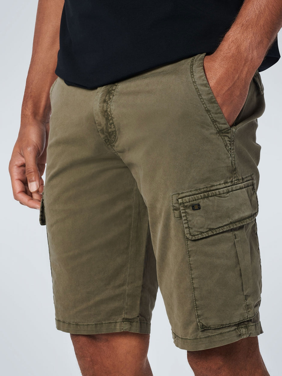 Short Cargo Garment Dyed + Stone Washed Stretch | Army